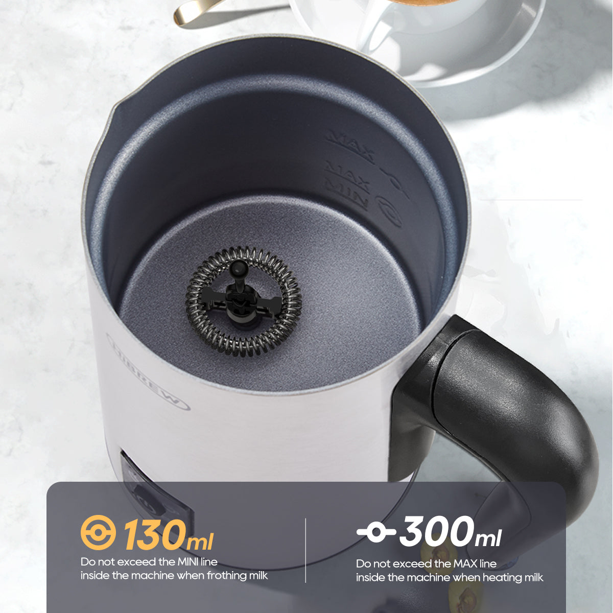 HiBREW 4 in 1 Milk Frother Fully automatic Milk Warmer M3A