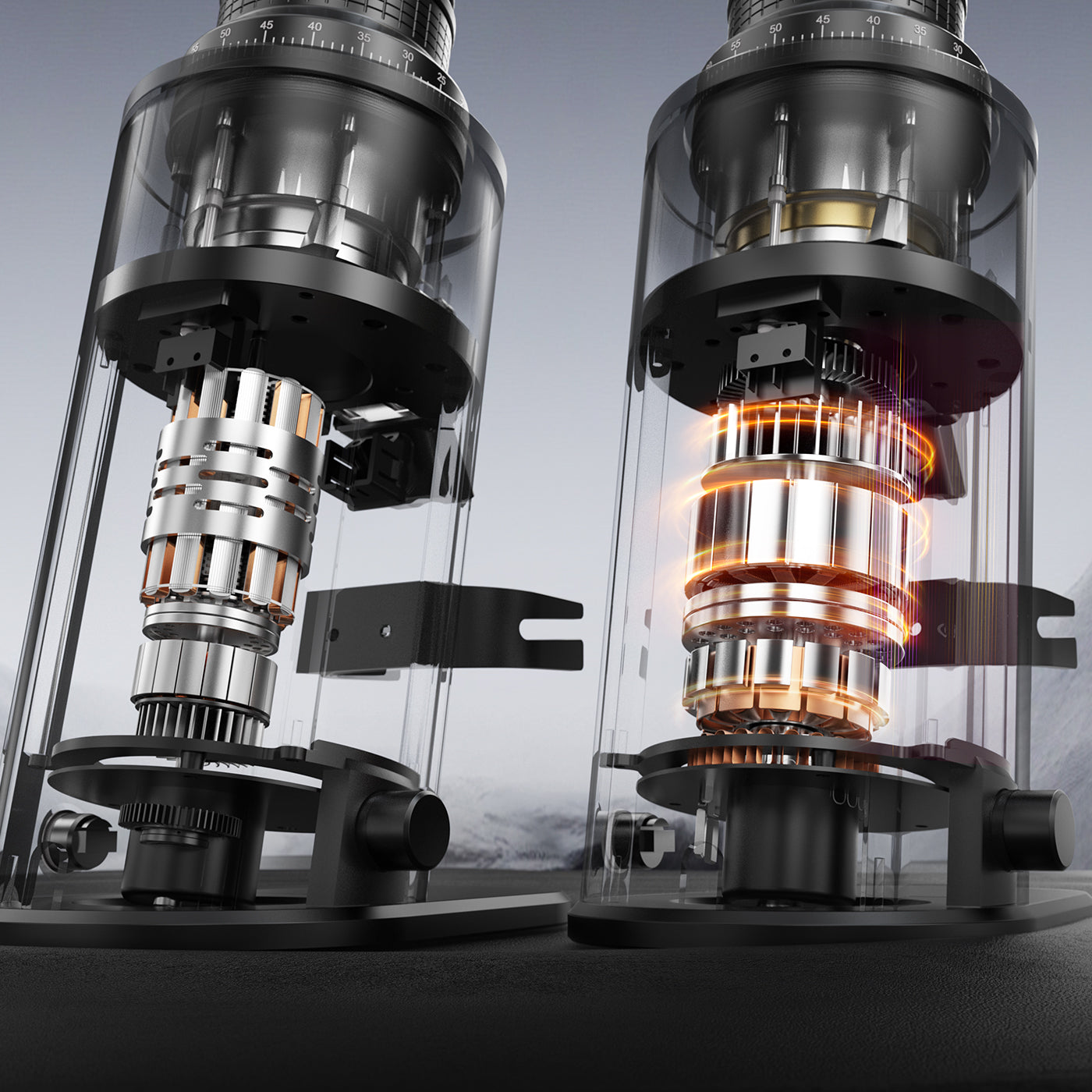 HiBREW G64 Plus Professional Coffee Grinder – 150-Level Stepless Grind & RPM Adjustment, 64mm Flat Burrs, Dual Anti-Static System