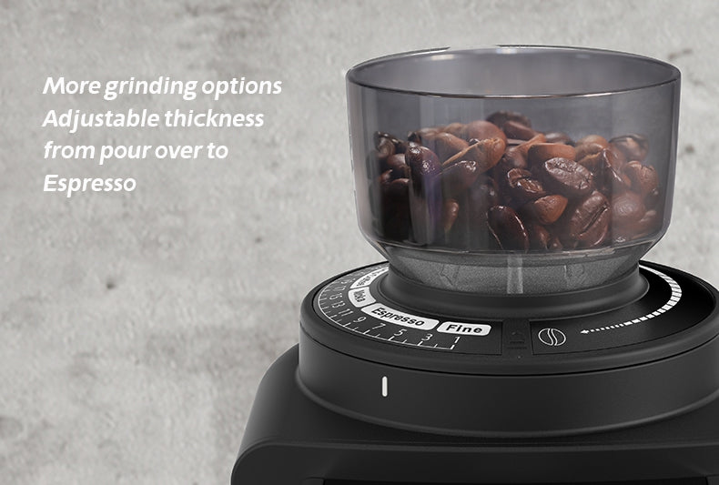 HiBREW Automatic Burr Mill Electric Coffee Grinder with 31 Gears Visual Bean Storage G3A