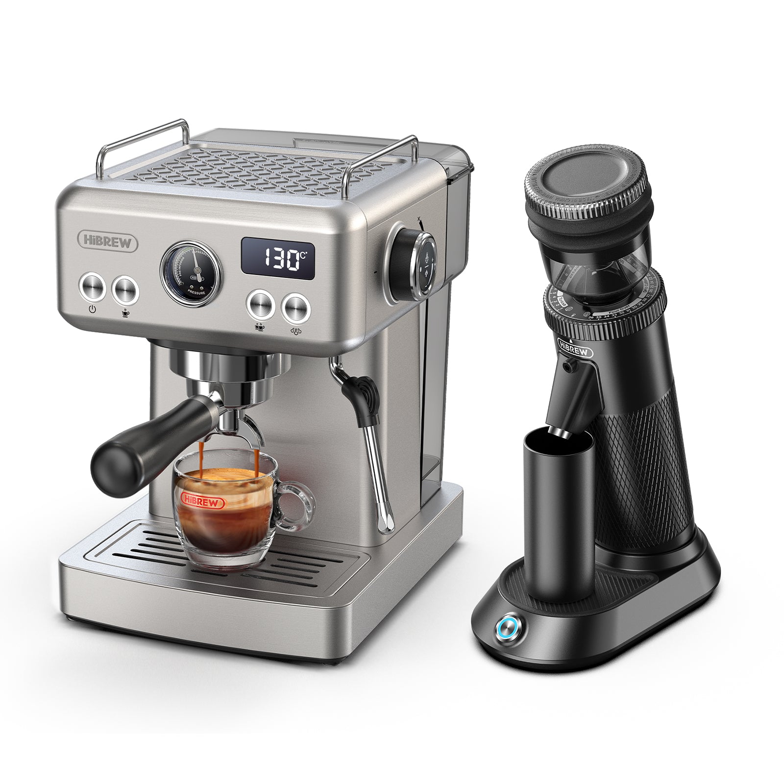 HiBREW Semi Automatic Espresso Coffee Machine Temperature Adjustable H10A