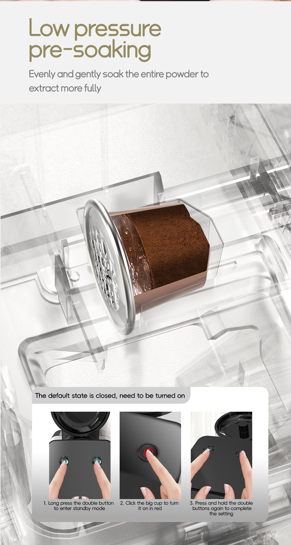 HiBREW Nes Kapsel-Kaffeemaschine H15