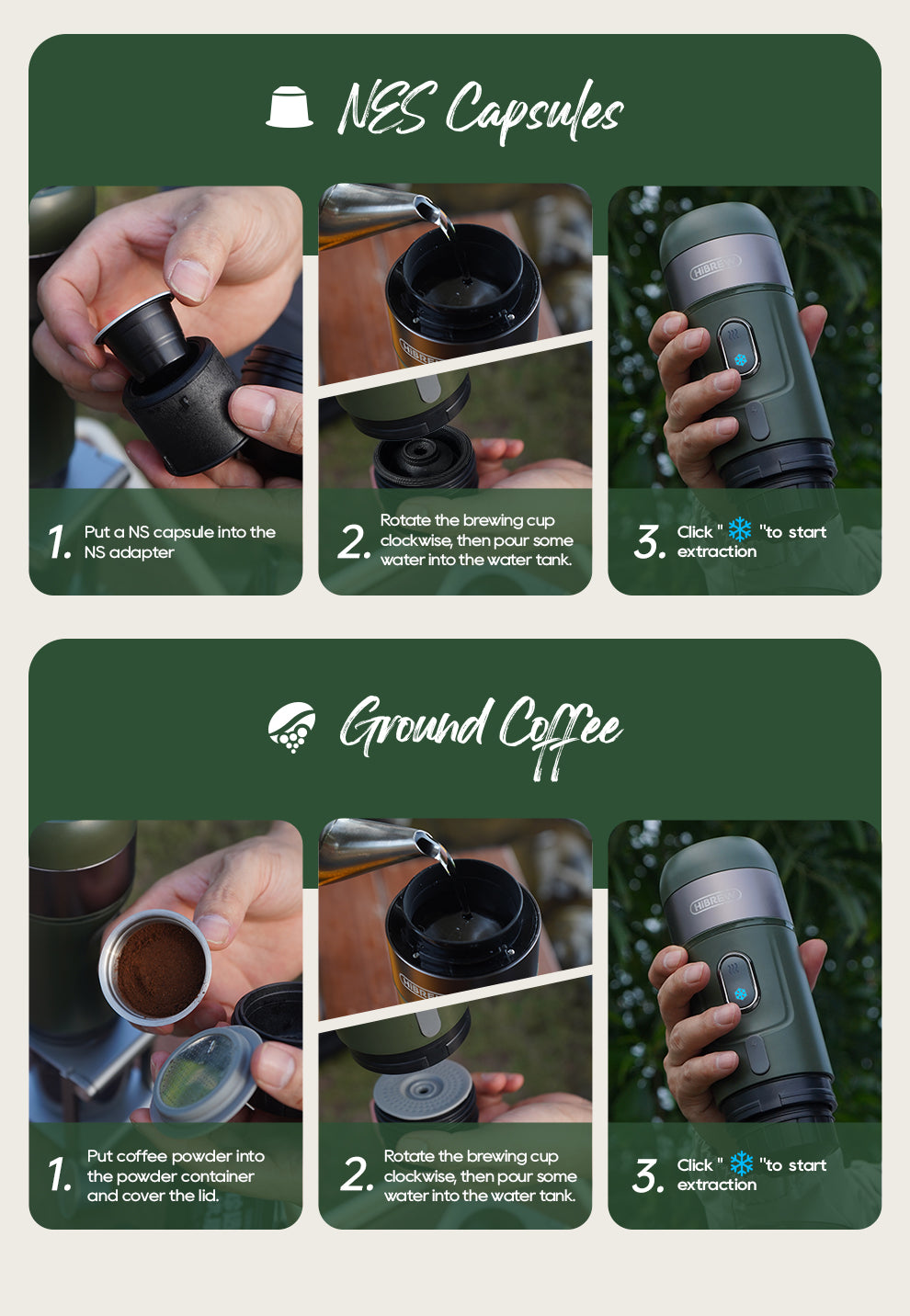HiBREW Wireless Electric Portable Coffee Machine H4B