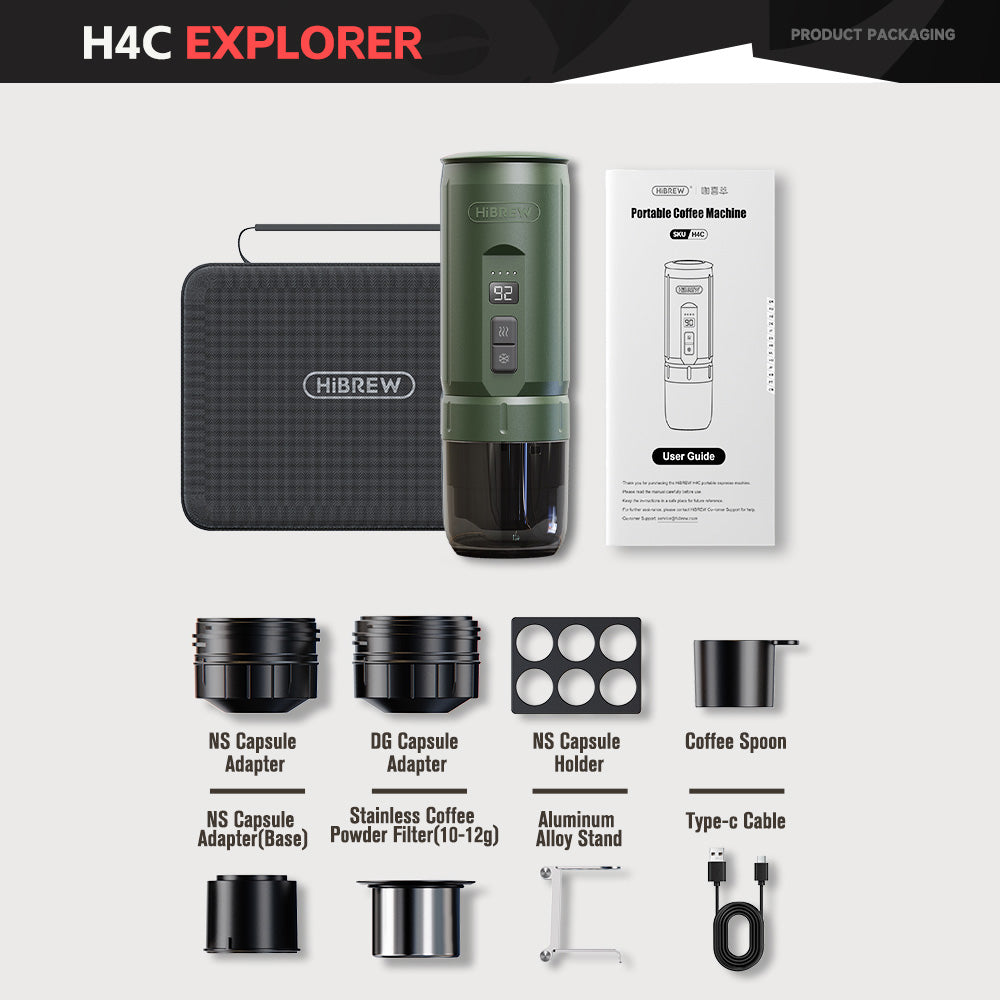 HiBREW H4C – Portable Espresso Maker with Detachable Battery