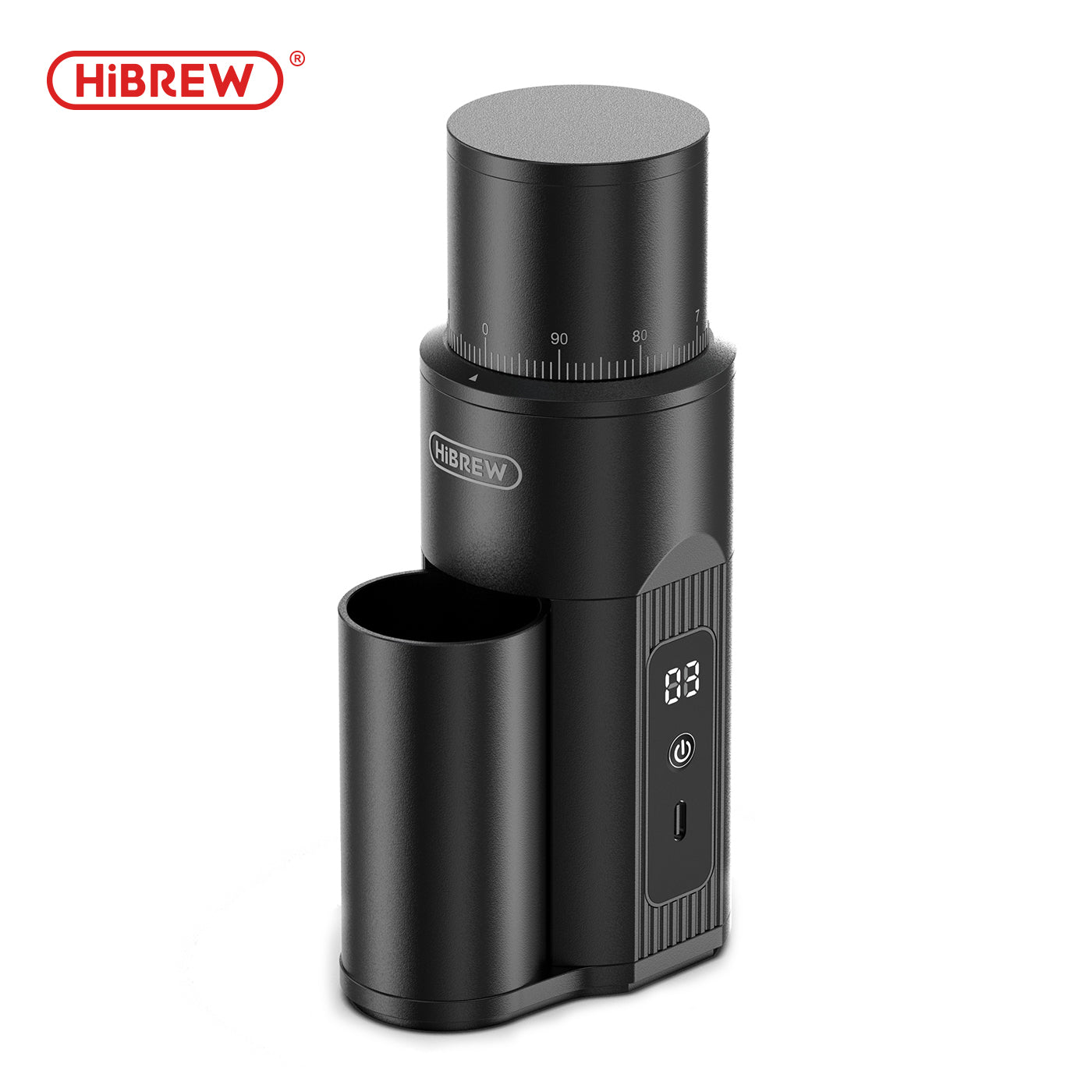 HiBREW G5mini Wireless Portable Coffee Grinder | 38mm Stainless Steel Conical Burr | 100-Step Stepless Adjustment | Type-C Fast Charging | Home/Outdoor/Office Use