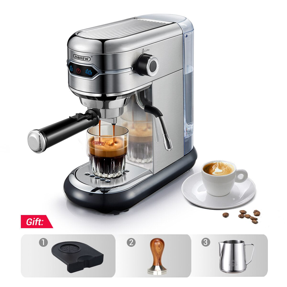 HiBREW Coffee Maker Cafetera 20 Bar Machine Hot Water H11