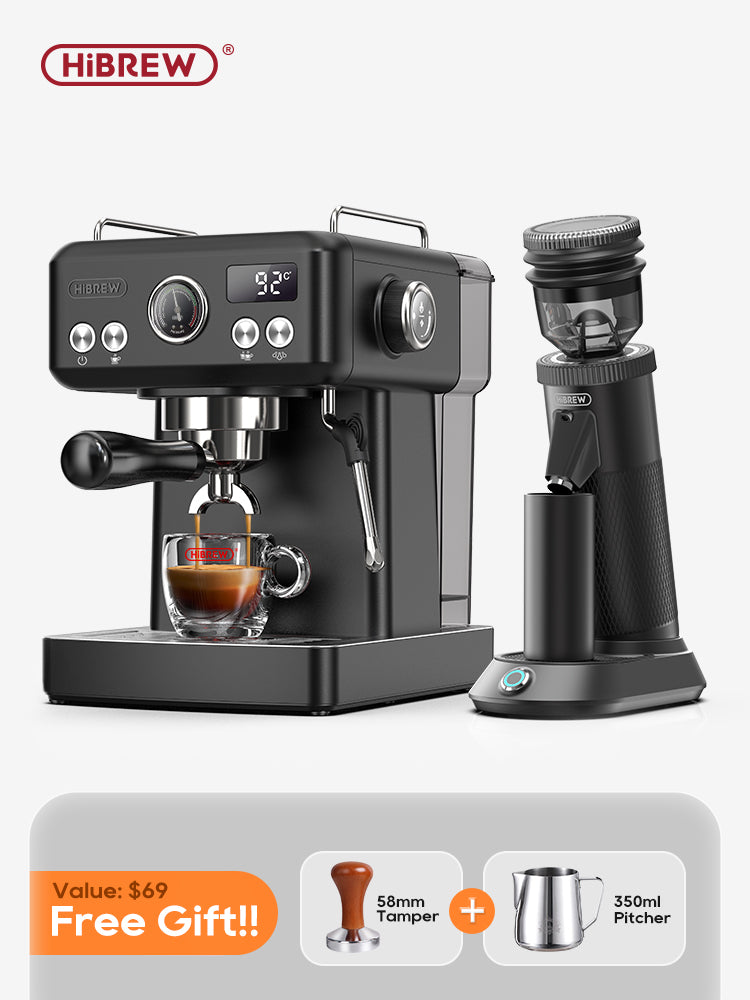 HiBREW  Semi Automatic Espresso Coffee Machine Temperature Adjustable H10A