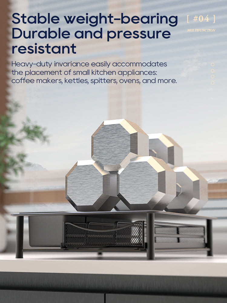 HiBREW Multi-functional Coffee Capsule Holder & Organizer Drawer for Nespresso, Dolce Gusto, K-Cup | Metal Coffee Machine Base Stand
