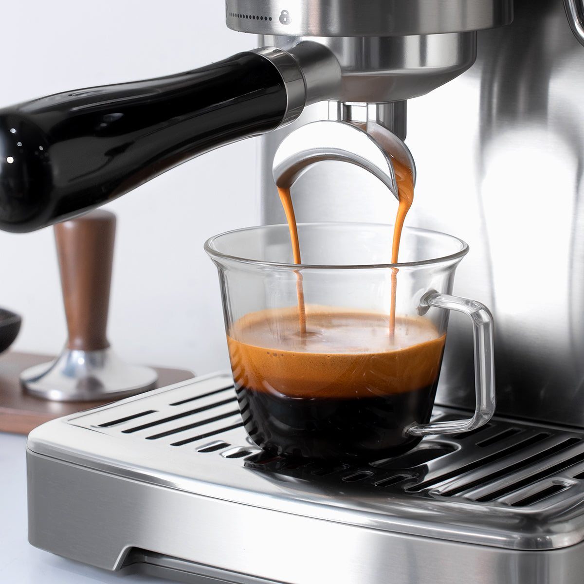 Machine à expresso semi-automatique HiBREW H10 | Pompe 15 bars | Réservoir 1,8 L | Température réglable