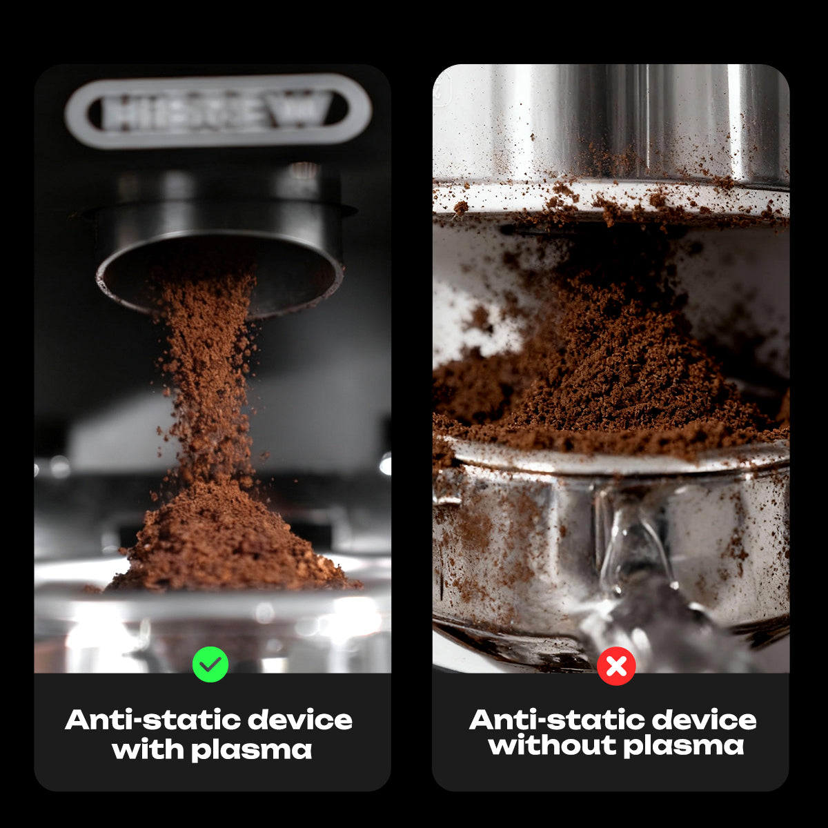 HiBREW G3 Plus: 31 مستوى للطحن الدقيق، تقنية بلازما مضادة للكهرباء الساكنة، مطحنة قهوة بشاشة لمس ذكية – مثالية للإسبريسو، الصب اليدوي والمزيد

