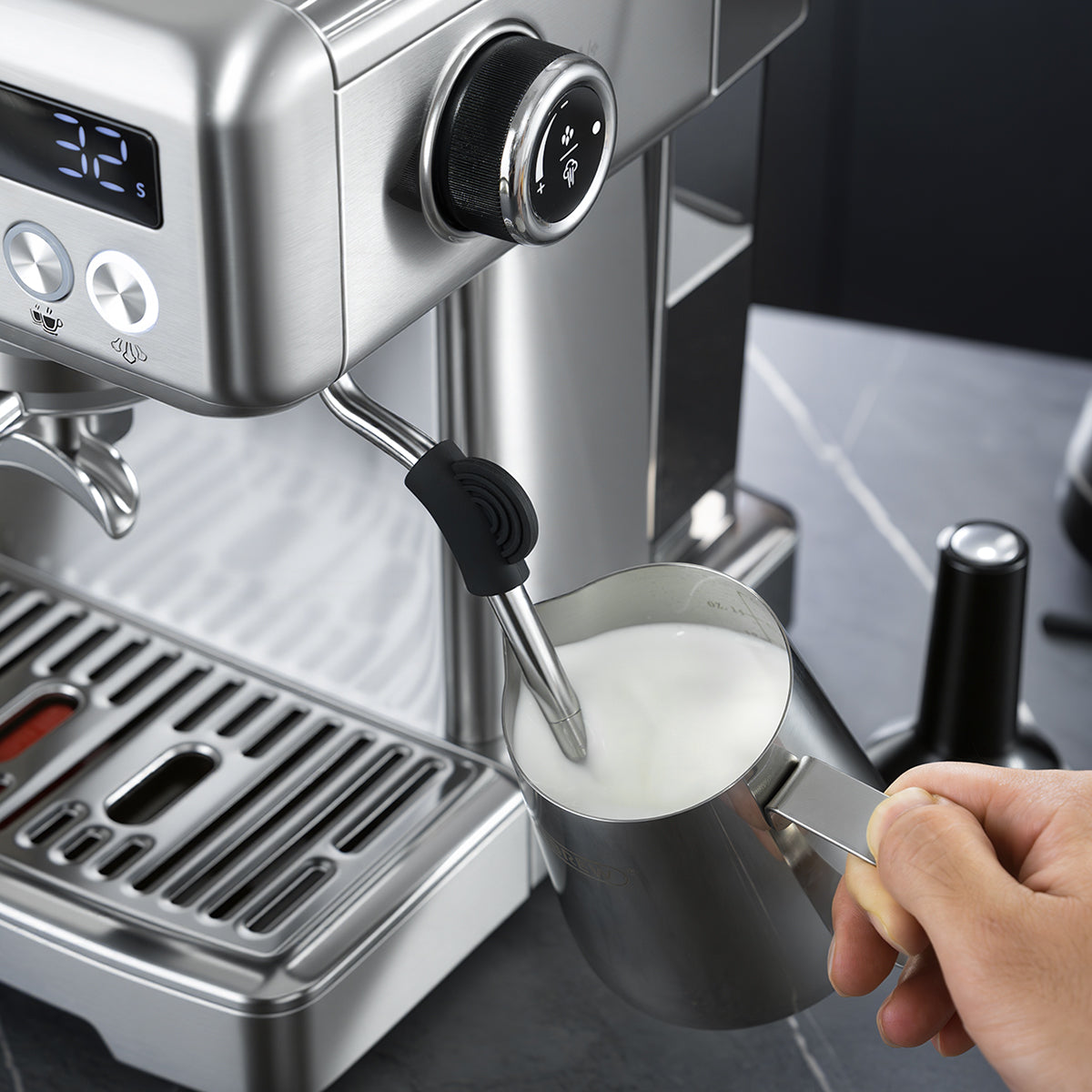 Machine à expresso semi-automatique HiBREW H10 | Pompe 15 bars | Réservoir 1,8 L | Température réglable