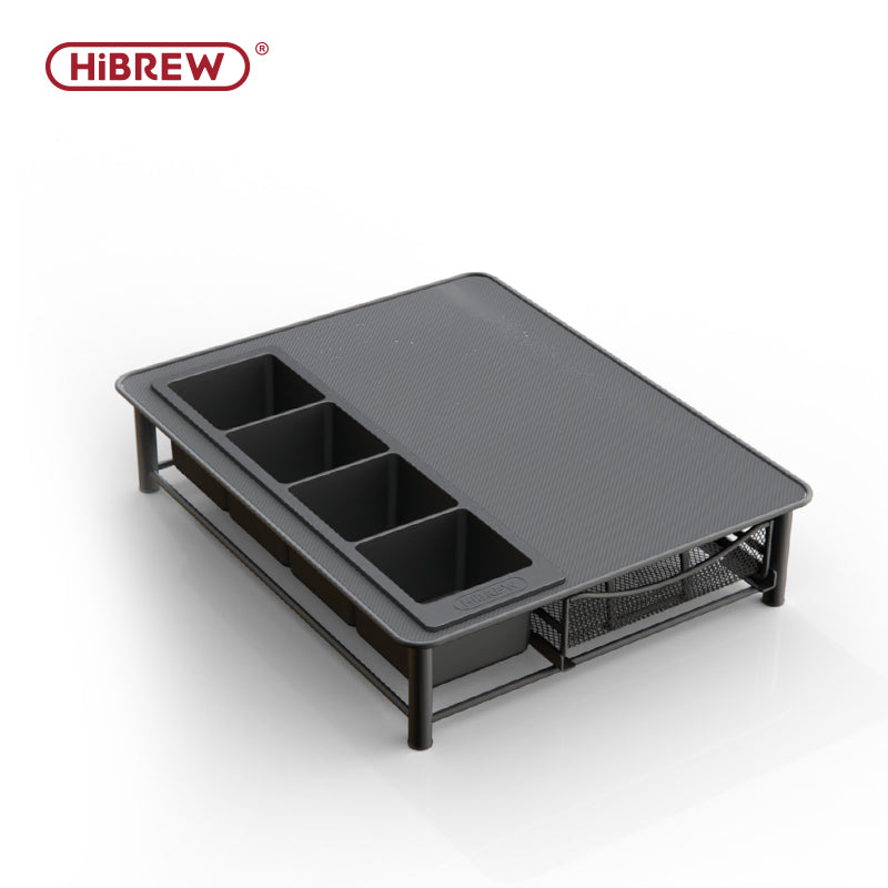 HiBREW Multi-functional Coffee Capsule Holder & Organizer Drawer for Nespresso, Dolce Gusto, K-Cup | Metal Coffee Machine Base Stand