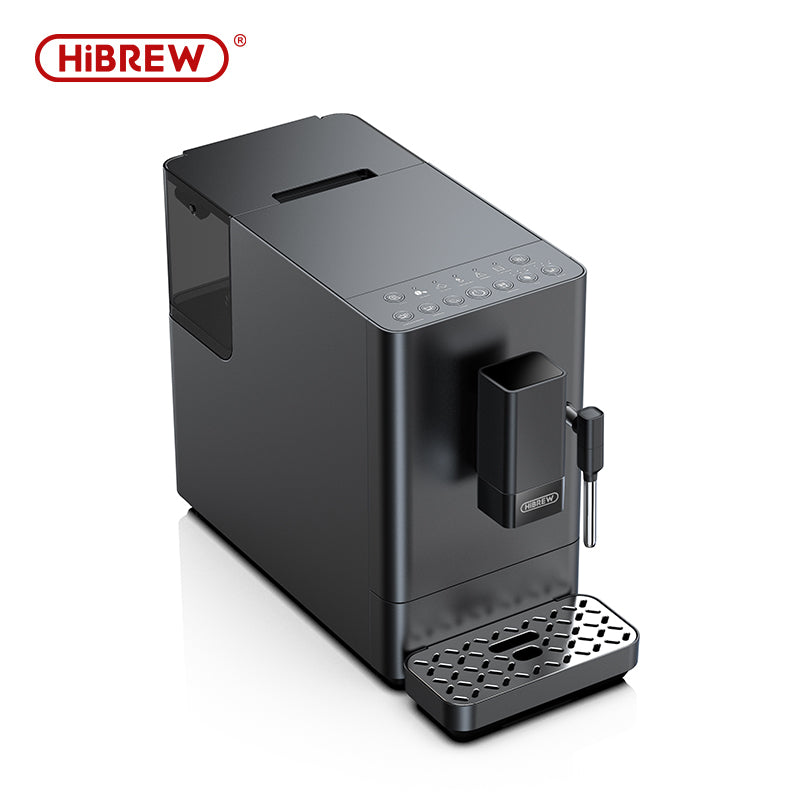 HiBREW H16A One-Touch Fully Automatic Coffee Maker with 15 Grinding Levels Steam Wand