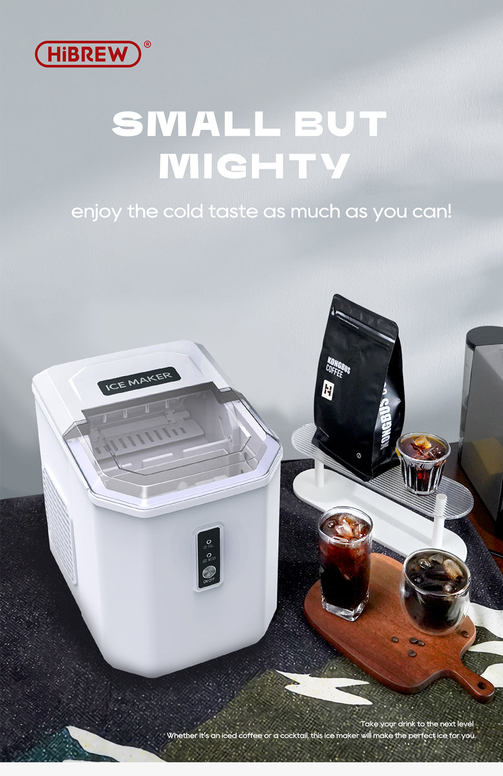 HiBREW Ice Maker Machine 60Hz & 50Hz