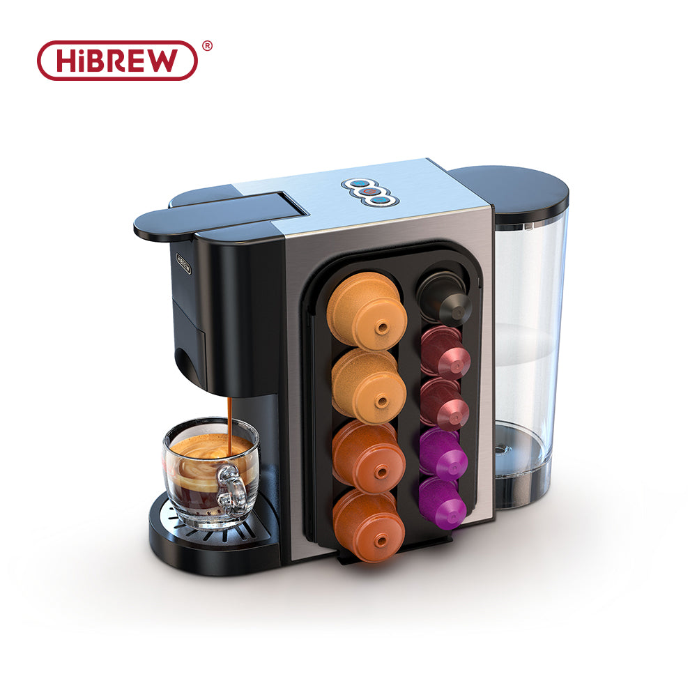 HiBREW Coffee Machine Cafetera Hot/Cold 5in1 Multiple 19Bar Dolce Gusto Milk&Nexpresso Capsule ESE pod Ground Coffee H3A