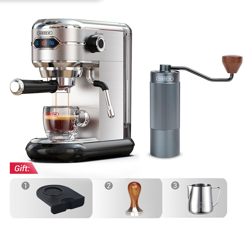 HiBREW Coffee Maker Cafetera 19 Bar Inox Semi Automatic Super Slim ESE POD& Powder Espresso Cappuccino Machine Hot Water H11